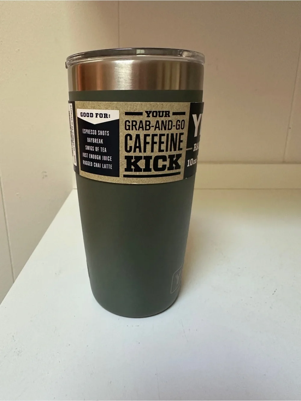 Yeti 10 oz Rambler Tumbler Camp Green. NWT